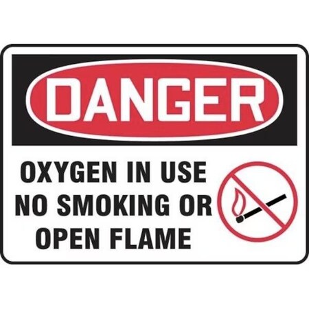 Accuform OSHA DANGER SAFETY SIGN OXYGEN IN MCHL185XV MCHL185XV